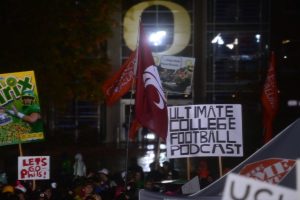 Eugene, OR - October 22, 2022 - University of Oregon: College GameDay Built by the Home Depot (Photo by Scott Clarke / ESPN Images)