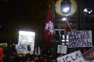 Eugene, OR - October 22, 2022 - University of Oregon: College GameDay Built by the Home Depot (Photo by Scott Clarke / ESPN Images)