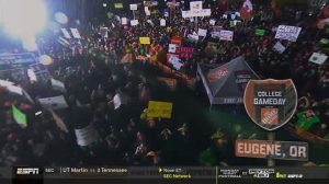 Eugene, OR - October 22, 2022 - University of Oregon: College GameDay Built by the Home Depot