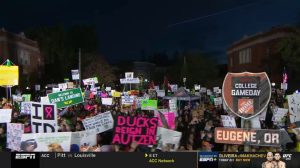 Eugene, OR - October 22, 2022 - University of Oregon: College GameDay Built by the Home Depot