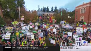 Eugene, OR - October 22, 2022 - University of Oregon: College GameDay Built by the Home Depot